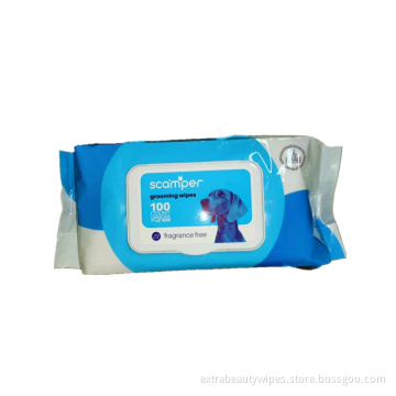Wholesale 100% Bamboo Biodegradable Pet Wet Wipes